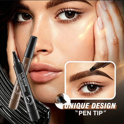 Mavoniquecosh®Instant Microblade-Effect Pen: 24H Waterproof 4-Tip Brows & Beard Filler