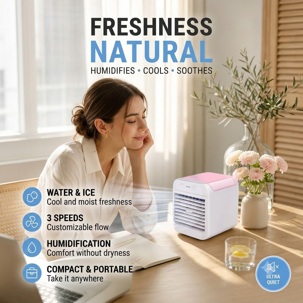 Portable 2-in-1 Desk Air Cooler & Humidifier❄️
