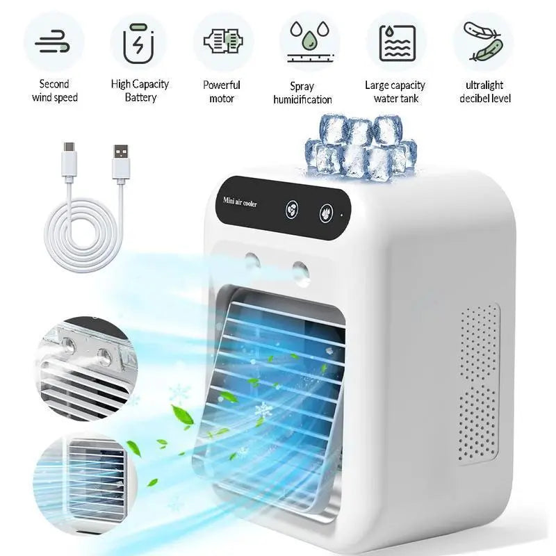 Cordless Personal Air Cooler - Instant Cooling Mist for Office & Home