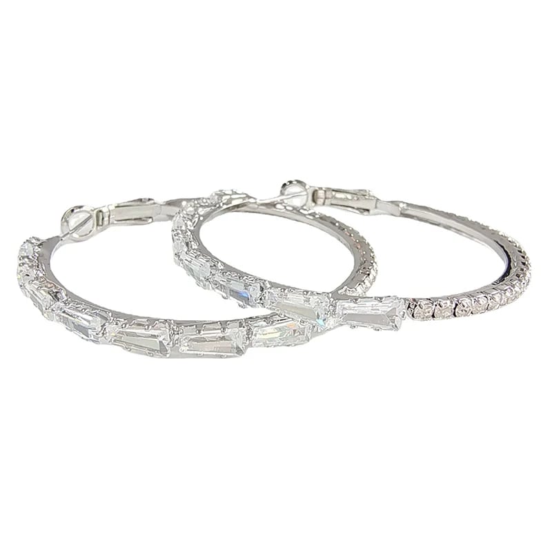 💎 50% OFF NOW! ✨ Women's Sparkling CZ Hoop Earrings – Micro-Paved, Lightweight  Bold Design – Elegant, Versatile & Perfect Gift 💫