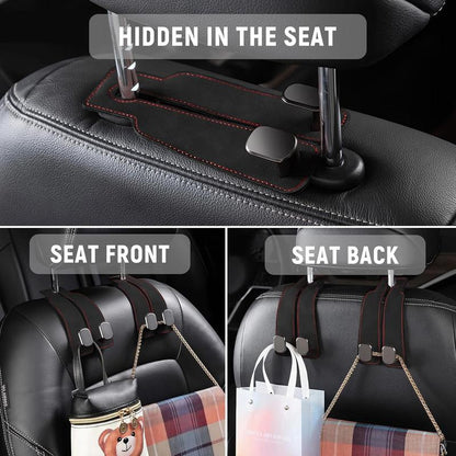 🔥LAST DAY SALE 50% OFF - 🚗BVJ®Car Seat Back Alcantara Storage Hook - 💥Double Hook Holder for Convenient Storage