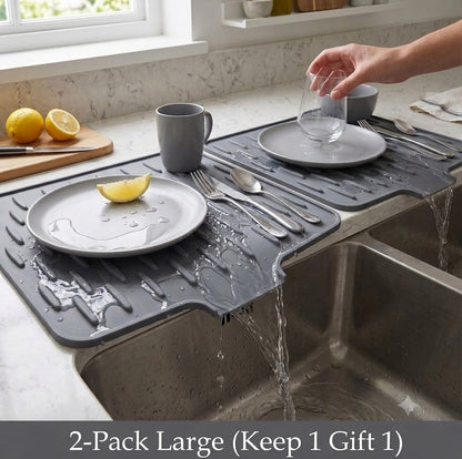 BVJ®Heavy-Duty 3-in-1 Silicone Mat: Drainer, Trivet & Chopping Cushion(✨2026 New Upgrade)