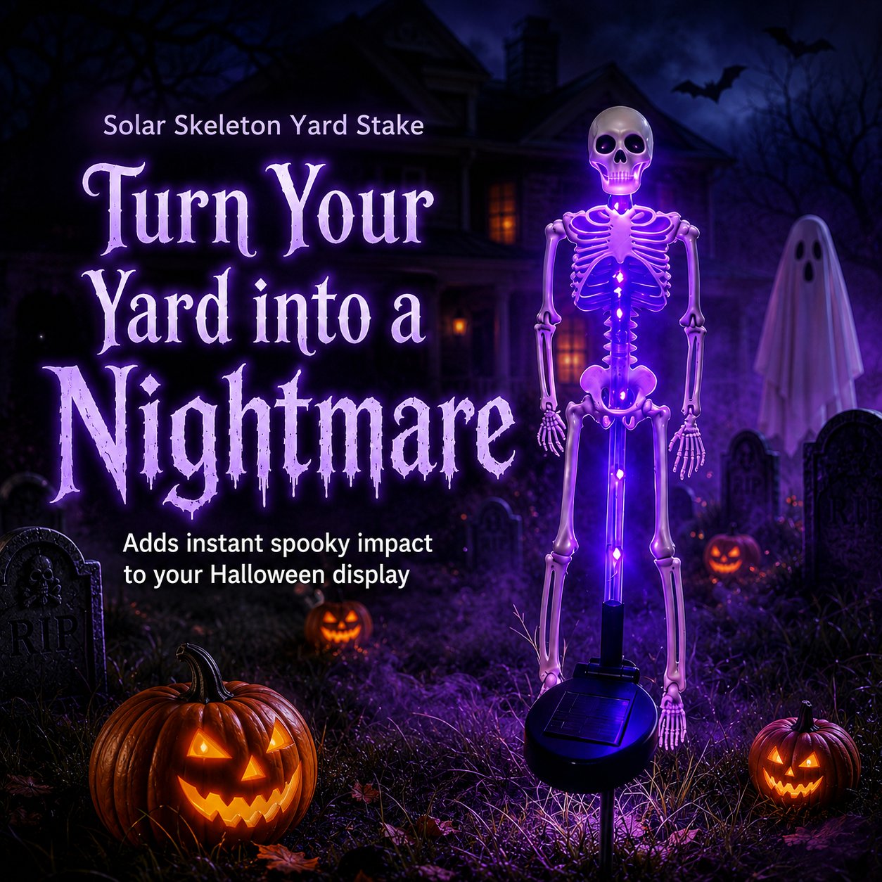 💥LAST DAY 50% OFF🔥💀 Solar Skeleton Yard Stake