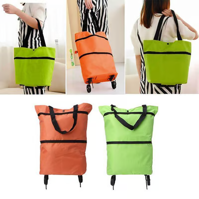 ⭐MAVONIQUECOSH®🔥 2-in-1 Convertible Grocery Bag & Rolling Shopping Cart