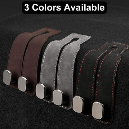 🔥LAST DAY SALE 50% OFF - 🚗BVJ®Car Seat Back Alcantara Storage Hook - 💥Double Hook Holder for Convenient Storage