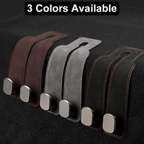 🔥LAST DAY SALE 50% OFF - 🚗BVJ®Car Seat Back Alcantara Storage Hook - 💥Double Hook Holder for Convenient Storage