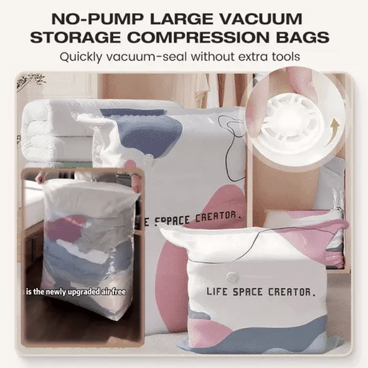 BVJ®No-Pump Large Vacuum Storage Compression Bags