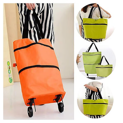 ⭐MAVONIQUECOSH®🔥 2-in-1 Convertible Grocery Bag & Rolling Shopping Cart