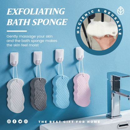 Magic Exfoliating Bath Spongeonge,3D Super Soft Exfoliating Bath Sponge, Skin Friendly and Reusable for Adults Children and Pregnant Women