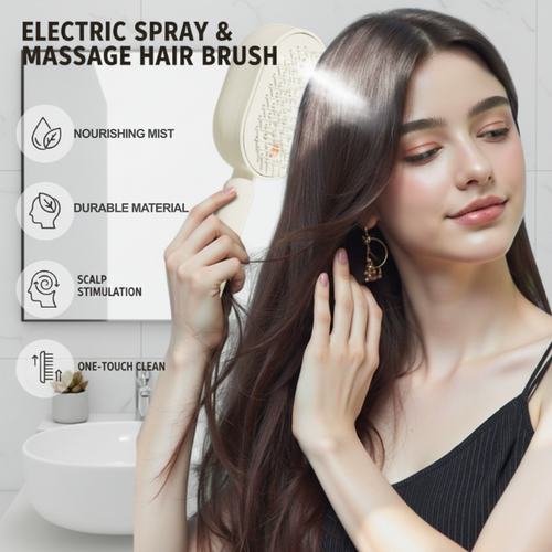 🍃BVJ®Electric Spray & Massage Hair Brush