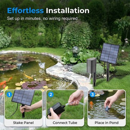 Over 50,000 units sold! 💧🐟 50% off!🎁Solar Pond Aerator with Air Pump