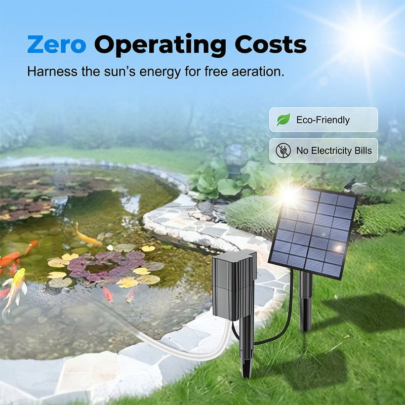 Over 50,000 units sold! 💧🐟 50% off!🎁Solar Pond Aerator with Air Pump