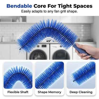 ⭐360° All-Around Flexible Fan Cleaning Brush