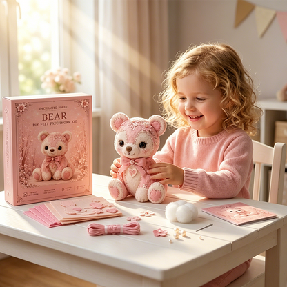 📢📢50% OFF !! ⏰Pink Enchanted Forest DIY Felt Patchwork Kit