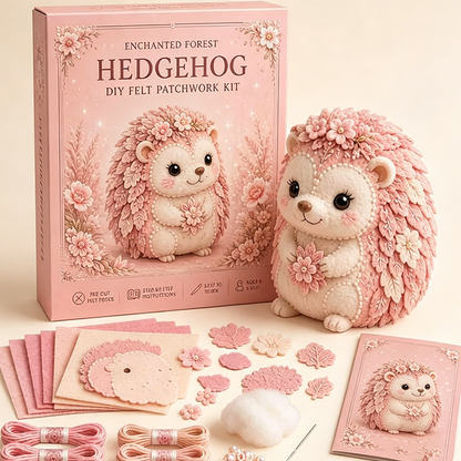 📢📢50% OFF !! ⏰Pink Enchanted Forest DIY Felt Patchwork Kit