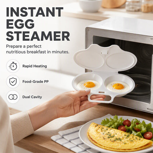 Dual-Cavity Microwave Egg Poacher - 1x Poacher | Everyday Starter Pack (Save 53%) — $14.00