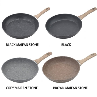 Megashytcosh Premium Maifan Stone Non-Stick Skillet - Korean Inspired Die-Cast Aluminum Frying Pan with Thickened Bottom, Professional Steak & Egg Pan for All Stovetops